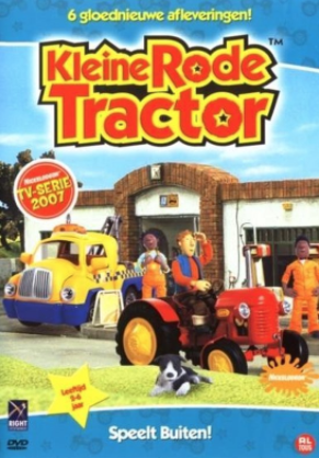 Kleine Rode Tractor speelt buiten!